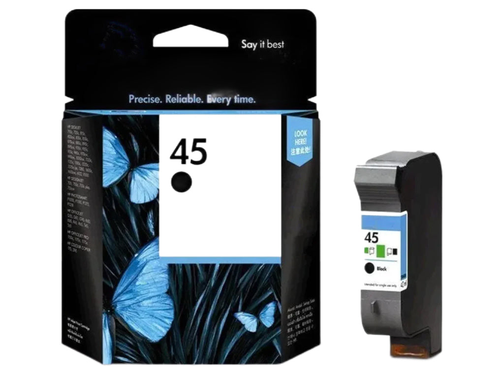 HP45AHP 45 (51645A/AE) Ink Cartridge, Black,42ml, Made in Ireland